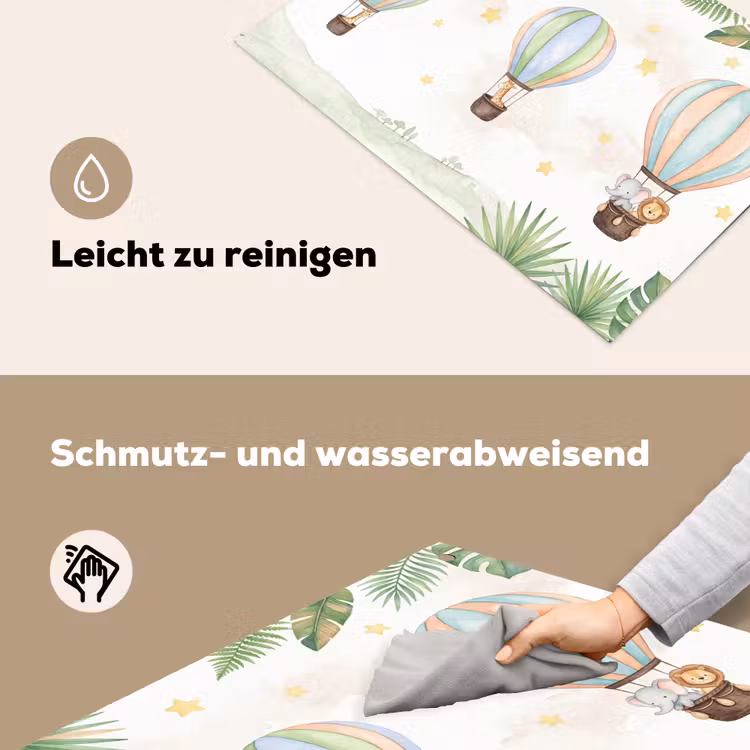 Aquarel - Luchtballonnen - Pastel Inductie beschemer met haakjes klein -ky-schoon-de