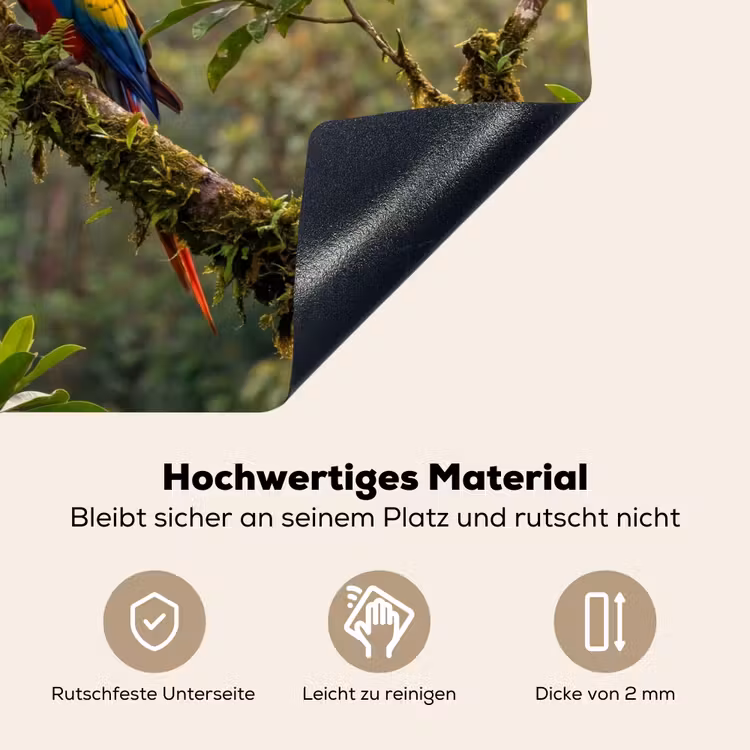 Ara - Jungle - Rood Inductie beschemer met haakjes klein -ky-onderkant-de
