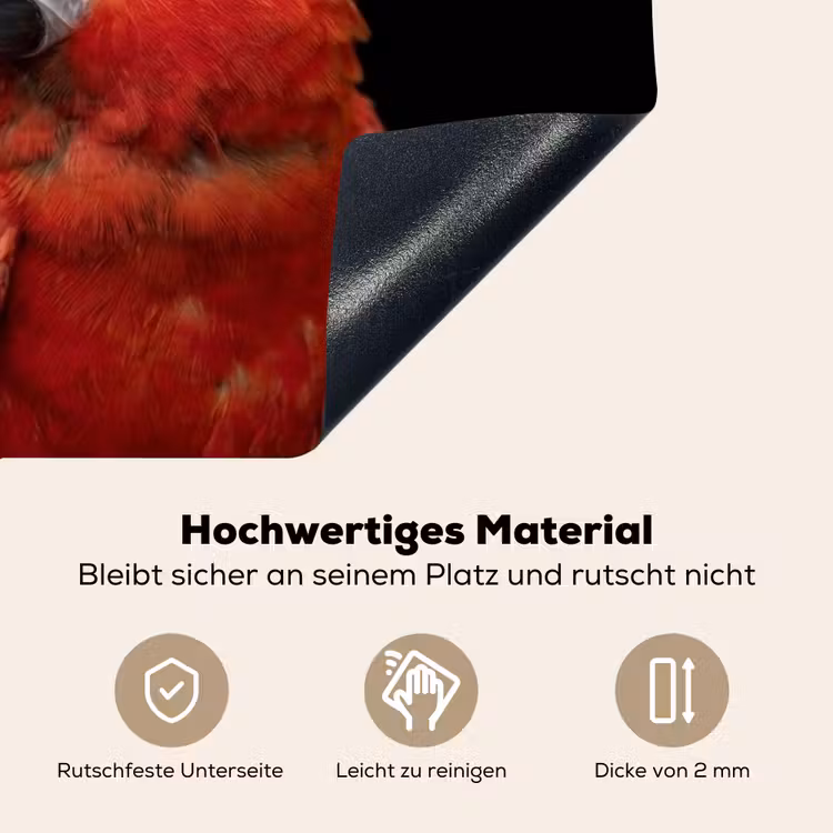 Ara - Portret - Rood Inductie beschemer met haakjes klein -ky-onderkant-de
