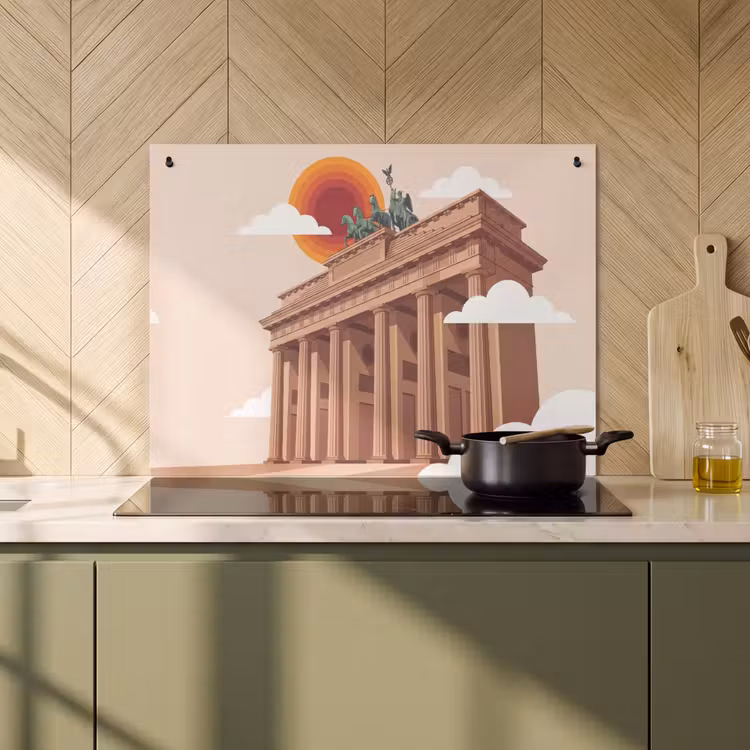 Architectuur - Brandenburg - Berlijn - Zonsondergang - Historisch Inductie beschemer met haakjes klein -sfeer2