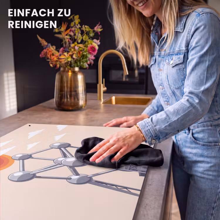 Architectuur - Geometrie - Stad - Modern - Grijs Inductie beschemer met haakjes klein -ky-schoon-de