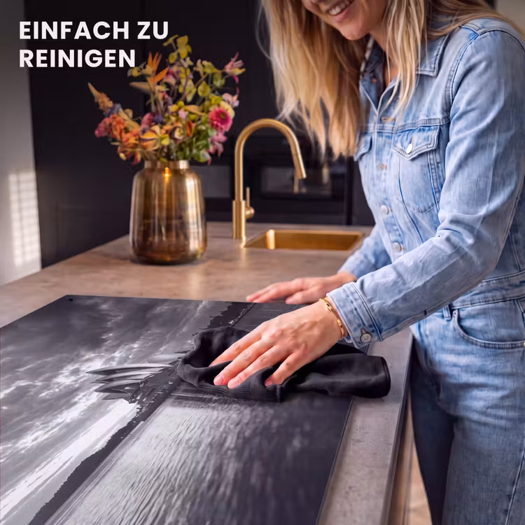 Architectuur - Water - Stad - Modern - Zwart-wit Inductie beschemer met haakjes klein -ky-schoon-de
