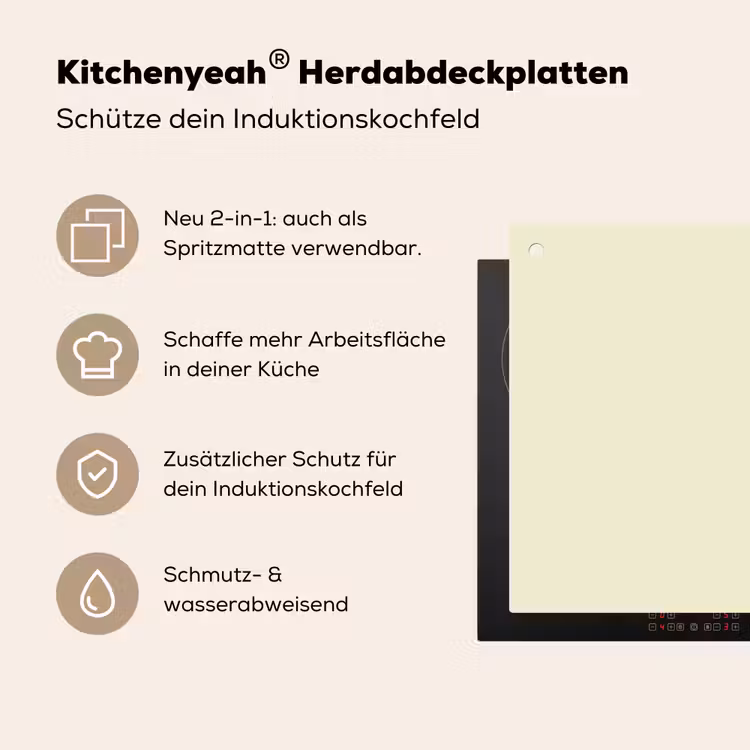 Arctic - Daisy - Nude Inductie beschemer met haakjes klein 777 -ky-usp-de