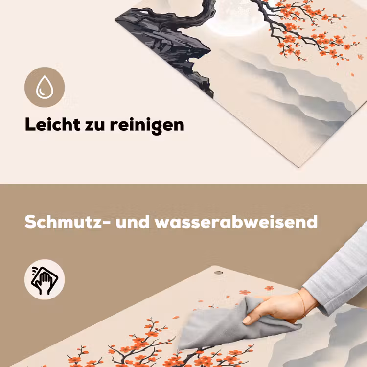 Aziatisch - Bloesem - Rood Inductie beschemer met haakjes klein -ky-schoon-de