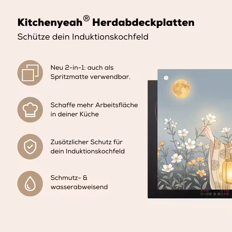 Aziatisch - Vrouw - Kimono Inductie beschemer met haakjes klein -ky-usp-de