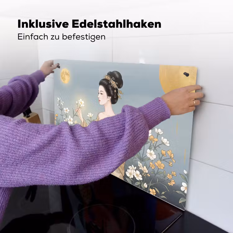 Aziatisch - Vrouw - Kimono Inductie beschemer met haakjes klein -ky-ophangen-de