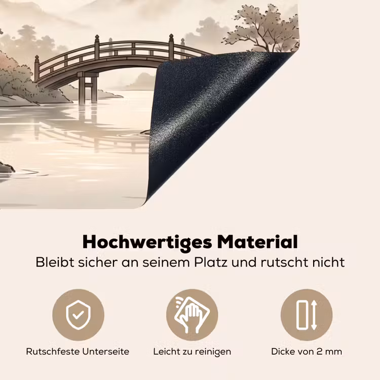 Azië - Landschap - Kleurrijk Inductie beschemer met haakjes klein -ky-onderkant-de