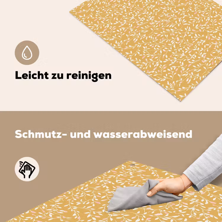 Takjes - Patroon - Oker Inductie beschemer met haakjes klein 777 -ky-schoon-de