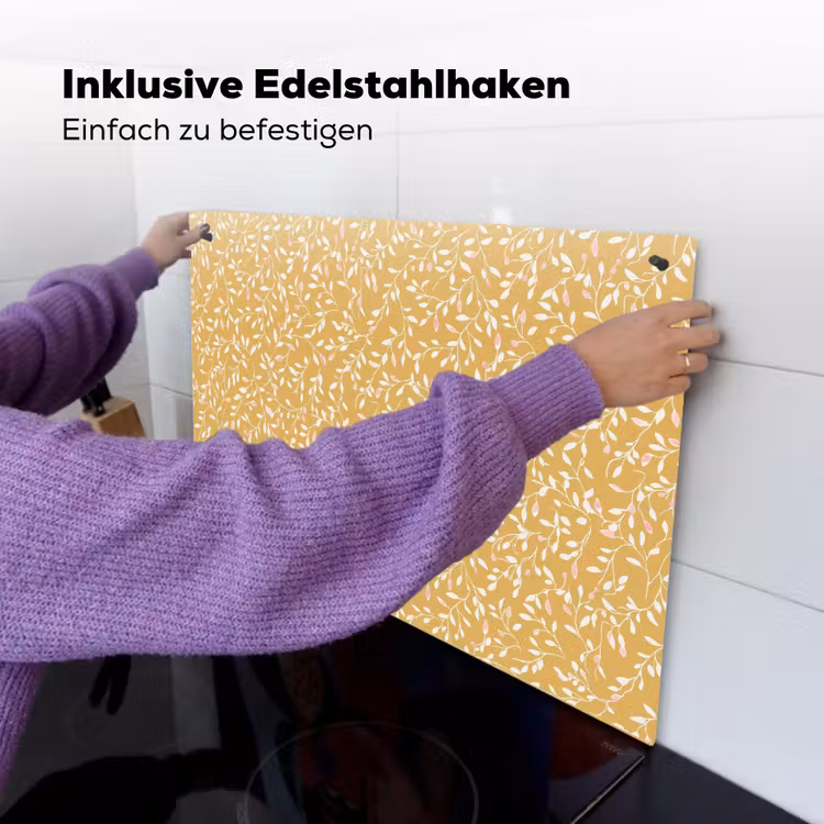 Takjes - Patroon - Oker Inductie beschemer met haakjes klein 777 -ky-ophangen-de