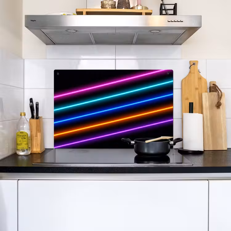 Esthetiek - Retro - Neon Inductie beschemer met haakjes klein -sfeer2