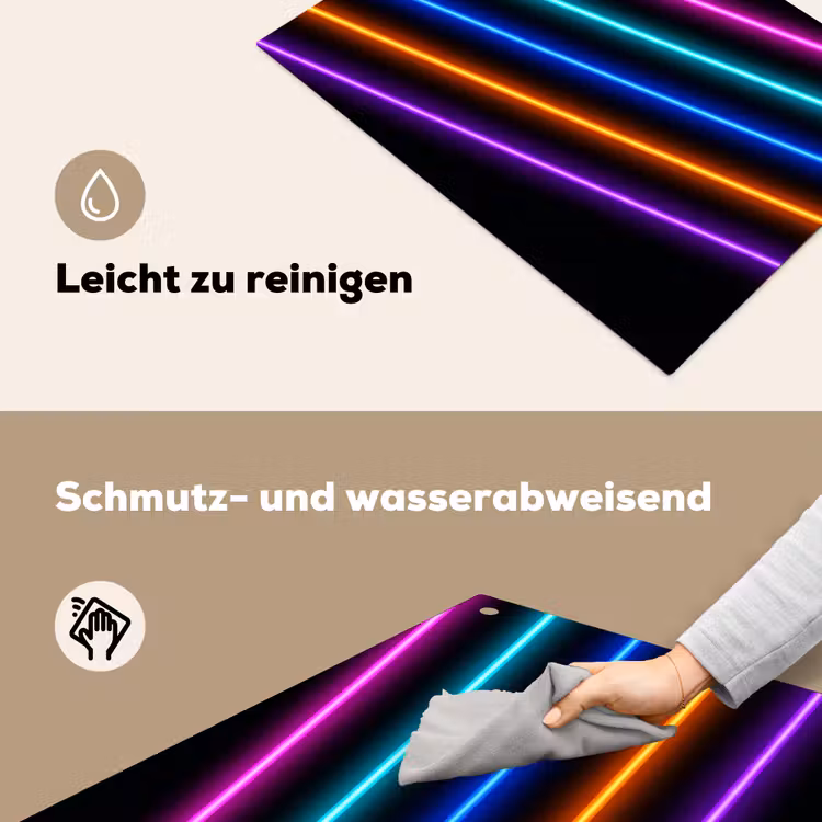 Esthetiek - Retro - Neon Inductie beschemer met haakjes klein -ky-schoon-de