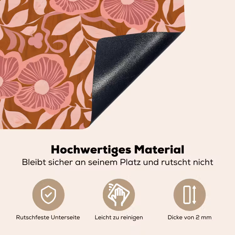 Sfeer - Bloemen - Roze Inductie beschemer met haakjes klein 777 -ky-onderkant-de