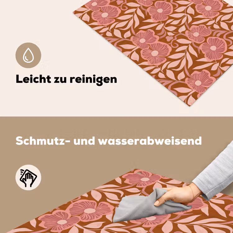 Sfeer - Bloemen - Roze Inductie beschemer met haakjes klein 777 -ky-schoon-de