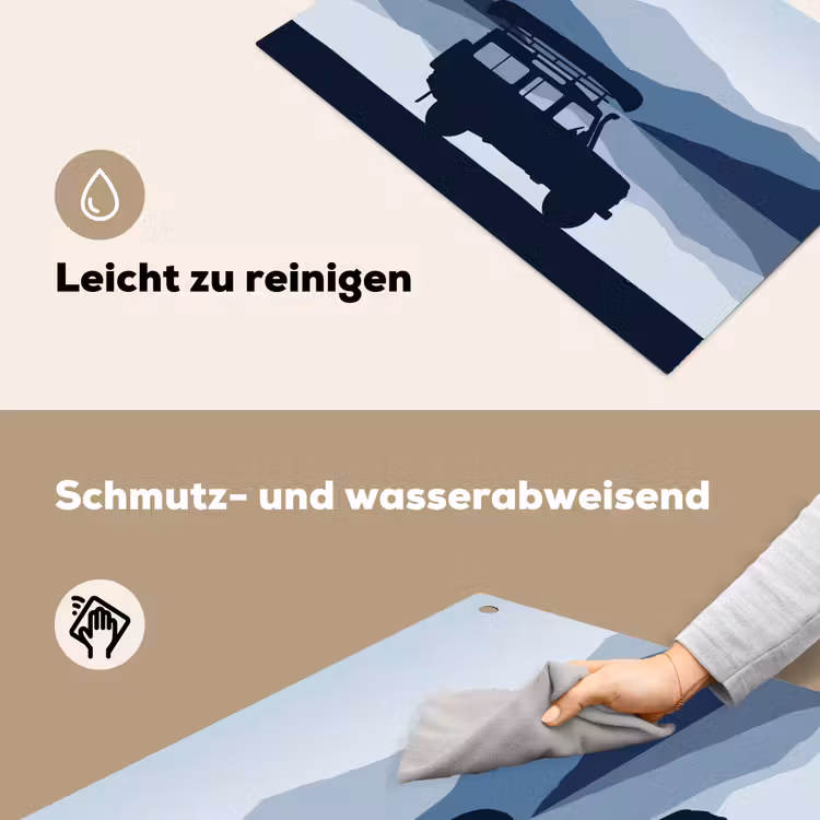 Auto - Meer - Bergen - Blauw Inductie beschemer met haakjes klein -ky-schoon-de