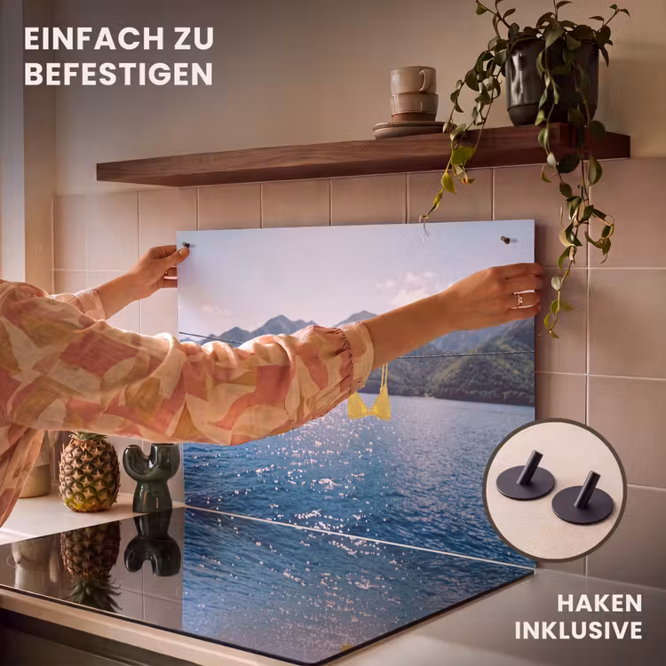 Badmode - Bikini - Zee - Bergen - Geel Inductie beschemer met haakjes klein -ky-ophangen-de