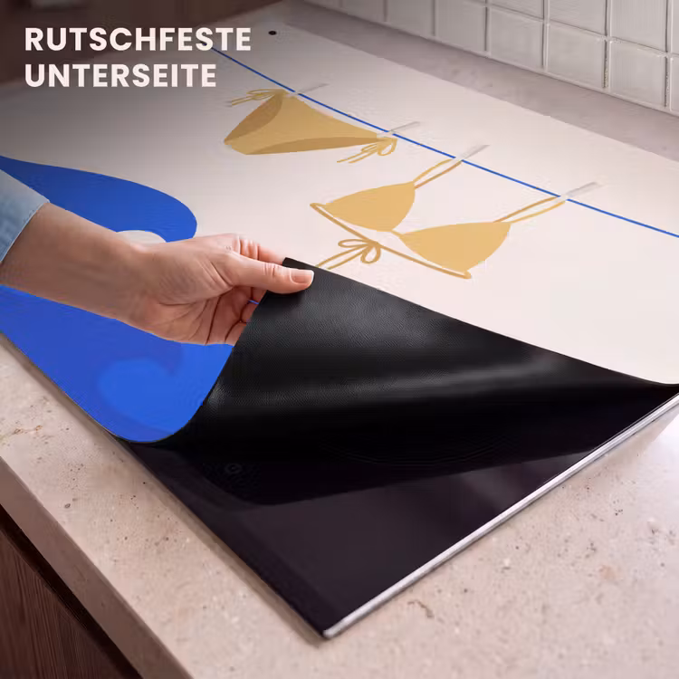 Zwemkleding - Zee - Zomer - Illustratie - Geel Inductie beschemer met haakjes klein -ky-onderkant-de