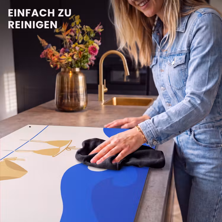 Zwemkleding - Zee - Zomer - Illustratie - Geel Inductie beschemer met haakjes klein -ky-schoon-de