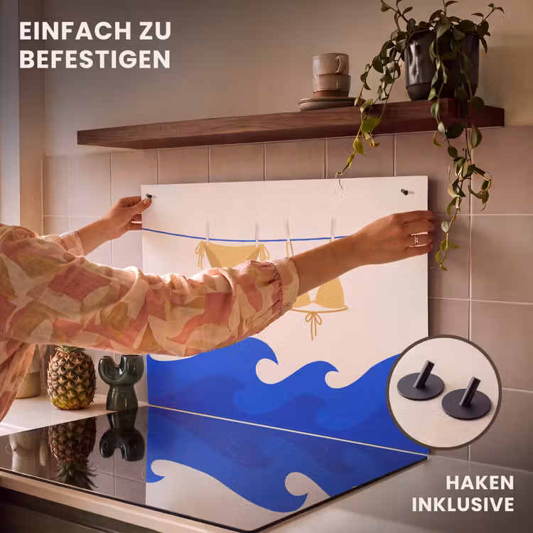 Zwemkleding - Zee - Zomer - Illustratie - Geel Inductie beschemer met haakjes klein -ky-ophangen-de