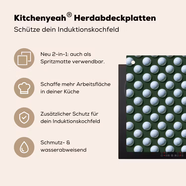 Ballen - Golf - Groen Inductie beschemer met haakjes klein 777 -ky-usp-de