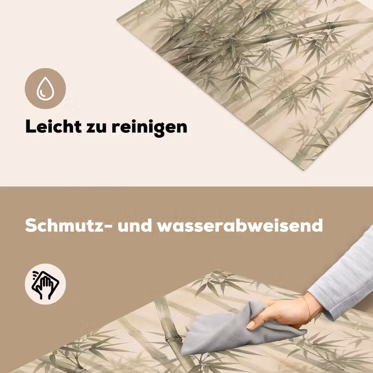 Bamboe - Bladeren - Aziatisch - Groen - Natuur Inductie beschemer met haakjes klein -ky-schoon-de