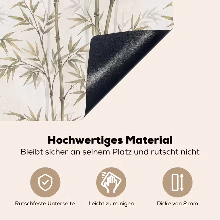 Bamboe - Bladeren - Natuur - Aquarel - Groen Inductie beschemer met haakjes klein -ky-onderkant-de