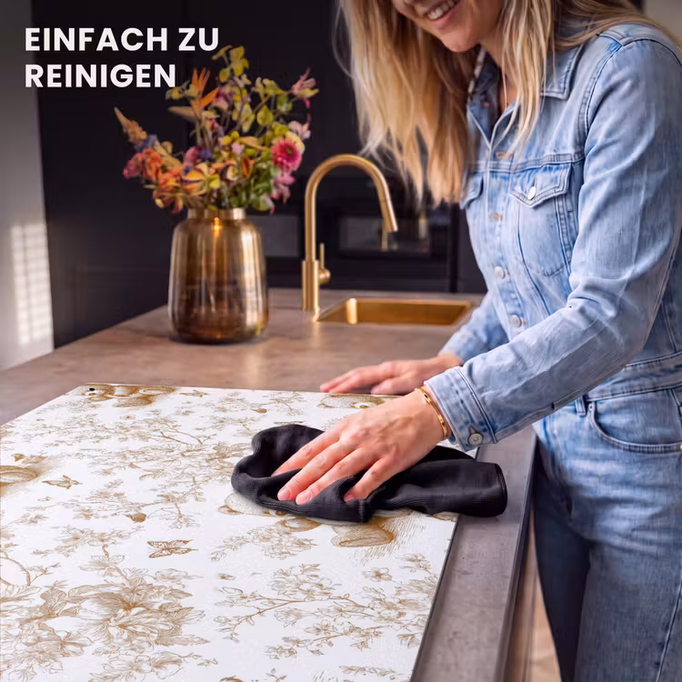 2-in-1 Herdabdeckplatte & Spritzschutz - Bär - Zeitlos - Braun - Beer - Tijdloos - Bruin Inductie beschemer met haakjes klein 777