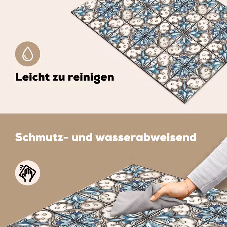 Barok - Tegel - Kleurrijk Inductie beschemer met haakjes klein 777 -ky-schoon-de