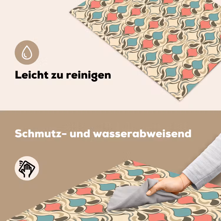 Barok - Retro - Kleurrijk Inductie beschemer met haakjes klein 777 -ky-schoon-de