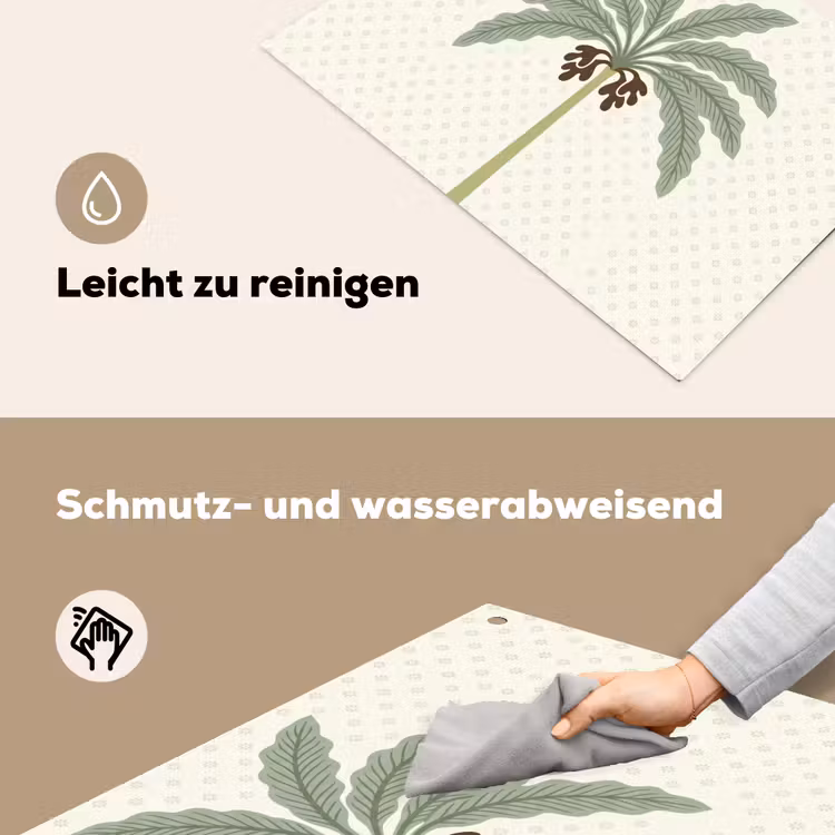 Boom - Bladeren - Groen - Decoratief - Beige Inductie beschemer met haakjes klein -ky-schoon-de