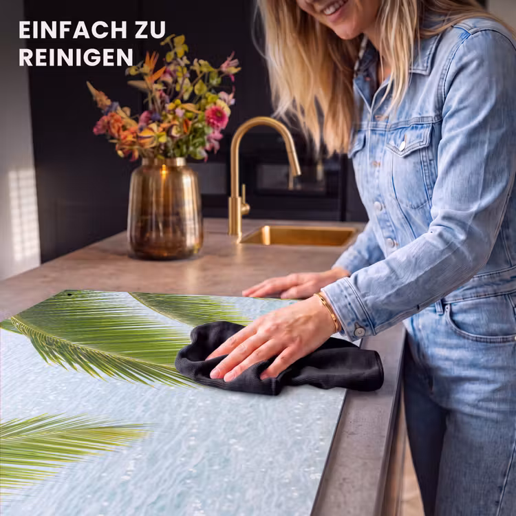 Boom - Bladeren - Water - Tropisch - Groen Inductie beschemer met haakjes klein -ky-schoon-de