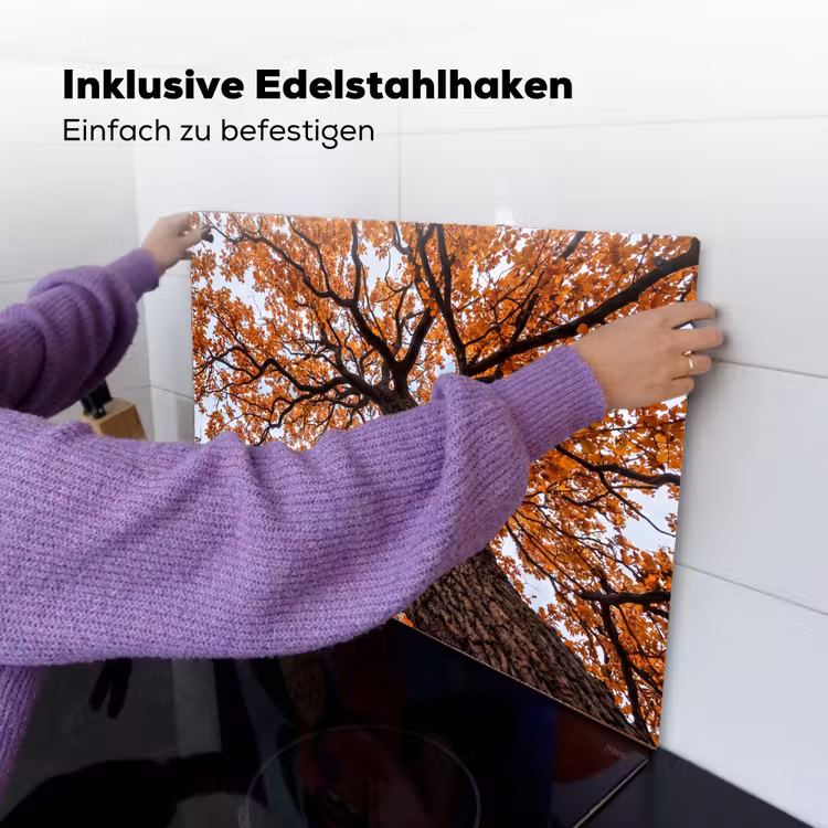 Boom - Bladerdak - Herfst - Oranje - Sfeervol Inductie beschemer met haakjes klein -ky-ophangen-de