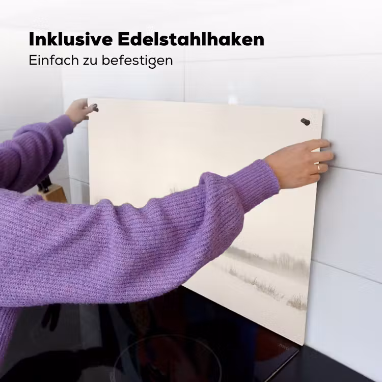 Boom - Mist - Sneeuw - Winter - Minimalistisch Inductie beschemer met haakjes klein -ky-ophangen-de
