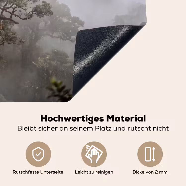Boom - Mistig - Bos - Groen - Natuur Inductie beschemer met haakjes klein -ky-onderkant-de