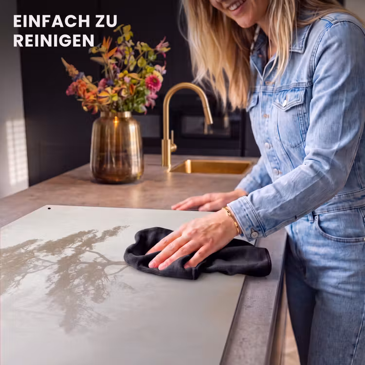 2-in-1 Herdabdeckplatte & Spritzschutz - Baum - Orientalischer Stil - Landschaft - Boom - Oosterse stijl - Landschap Inductie beschemer met haakjes klein