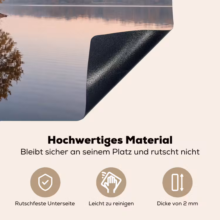 Bomen - Reflectie - Water - Zonsopgang - Serene Inductie beschemer met haakjes klein -ky-onderkant-de