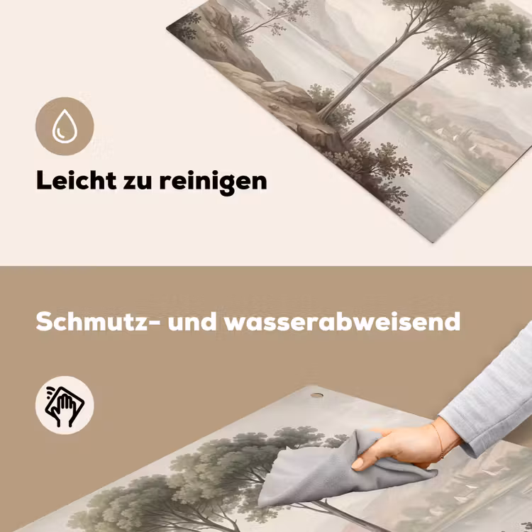Bomen - Meer - Bergen - Illustratie Inductie beschemer met haakjes klein -ky-schoon-de