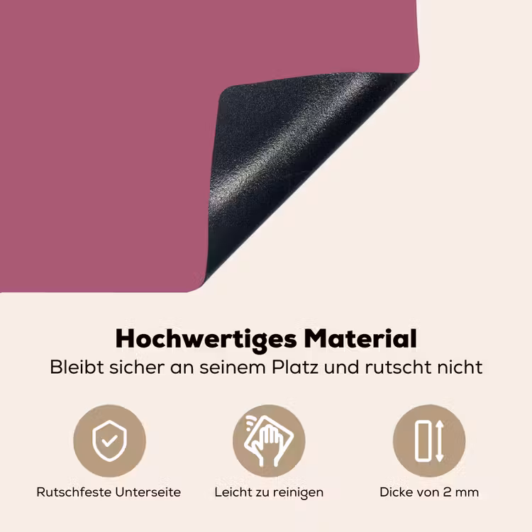 Berry - Roze -Pink Inductie beschemer met haakjes klein 777 -ky-onderkant-de