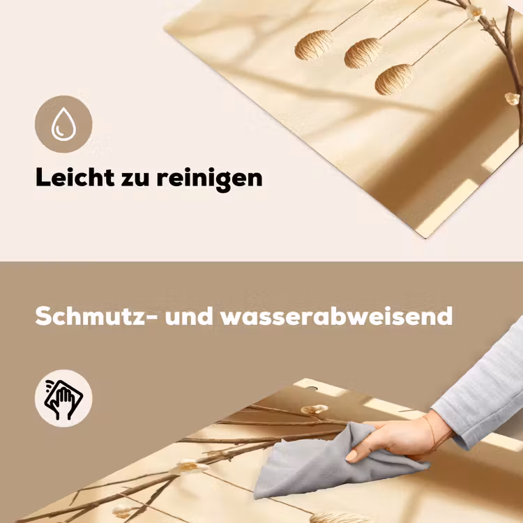 Beige - Paastak - Eieren Inductie beschemer met haakjes klein -ky-schoon-de