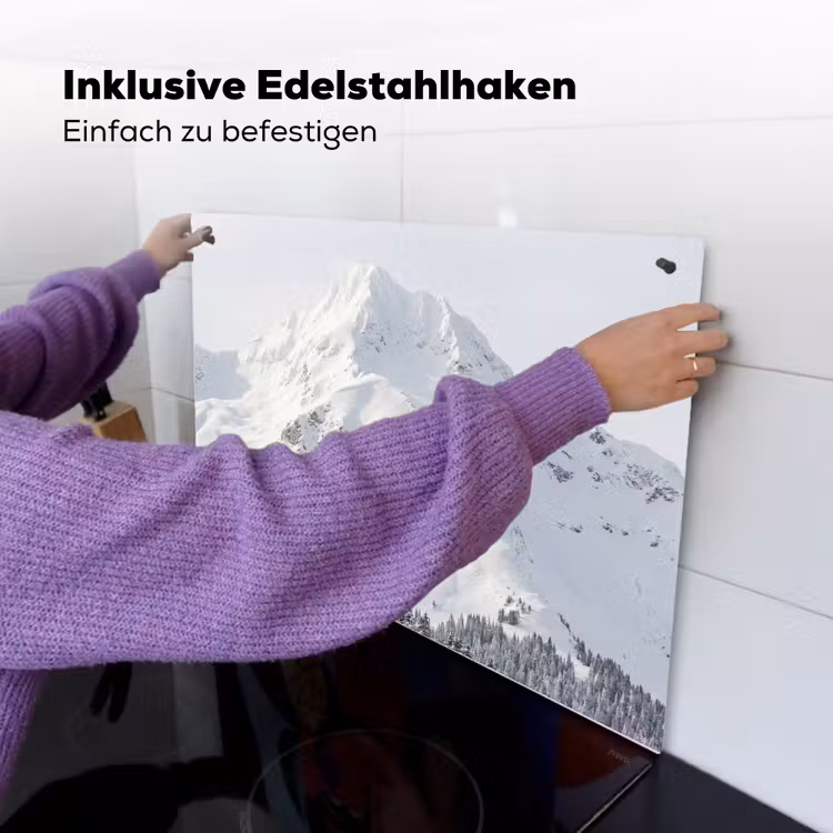 Berg - Sneeuw - Winter - Natuur - Wit Inductie beschemer met haakjes klein -ky-ophangen-de