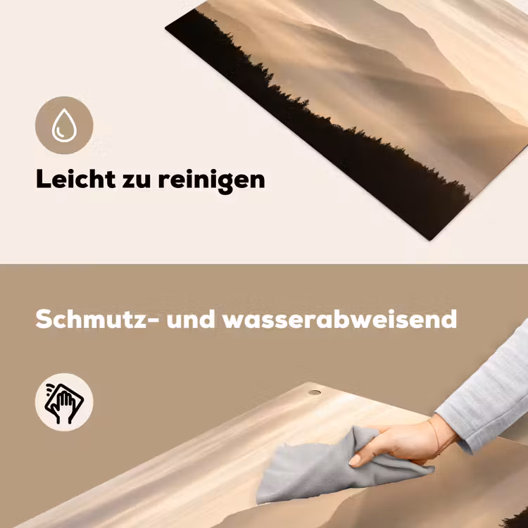 Bergen - Mist - Zonnestralen Inductie beschemer met haakjes klein -ky-schoon-de