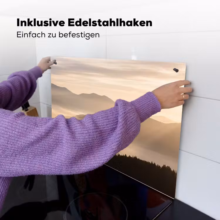 Bergen - Mist - Zonnestralen Inductie beschemer met haakjes klein -ky-ophangen-de