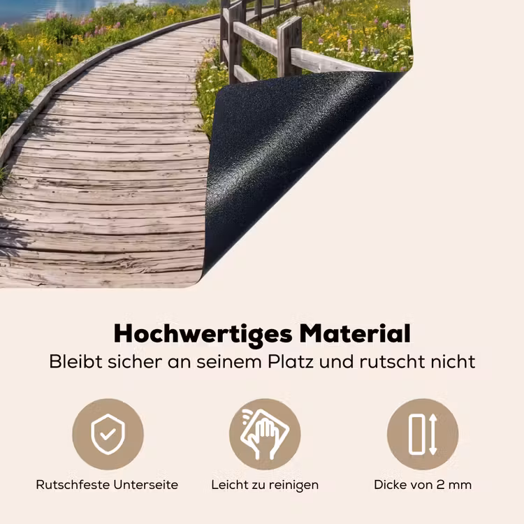 Bergen - Meer - Landschap - Blauw Inductie beschemer met haakjes klein -ky-onderkant-de
