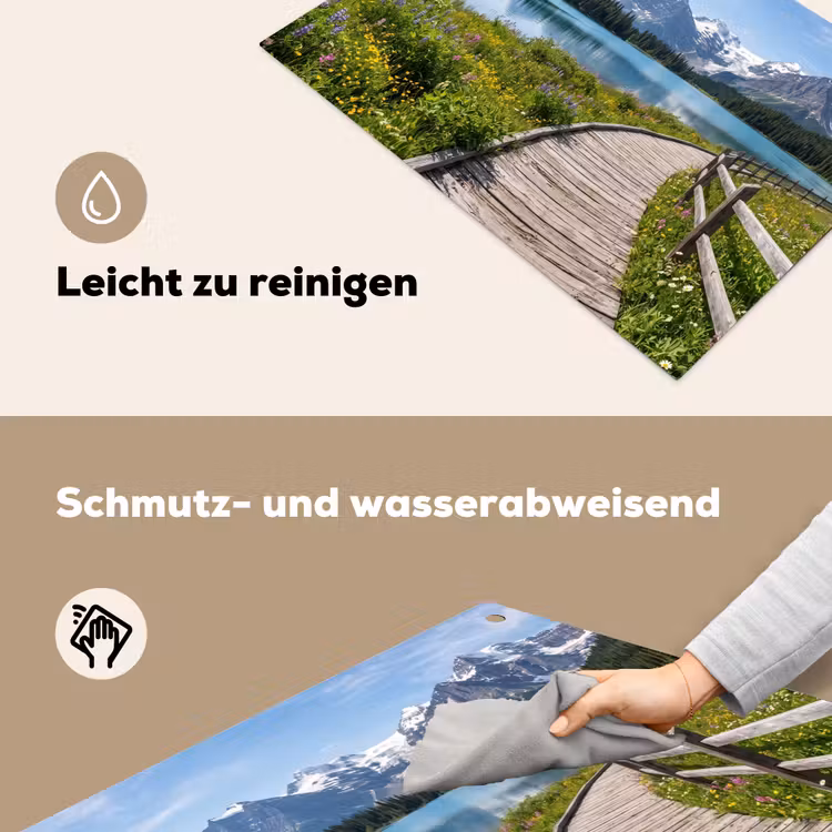 Bergen - Meer - Landschap - Blauw Inductie beschemer met haakjes klein -ky-schoon-de