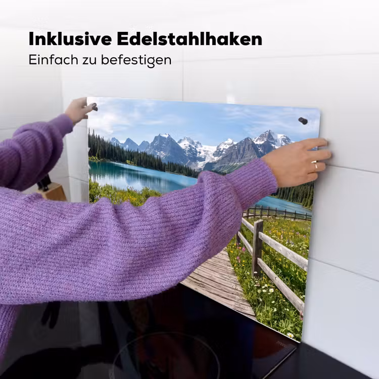 Bergen - Meer - Landschap - Blauw Inductie beschemer met haakjes klein -ky-ophangen-de