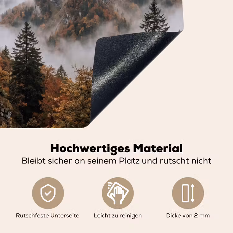 Bergen - Vallei - Mist - Herfst - Natuur Inductie beschemer met haakjes klein -ky-onderkant-de