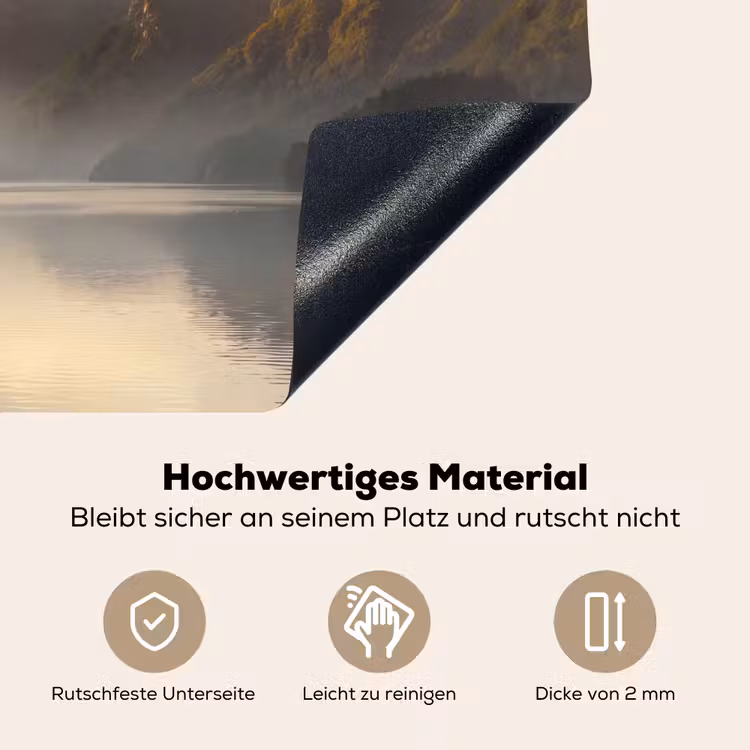 Bergen - Water - Mist - Natuur - Landschap Inductie beschemer met haakjes klein -ky-onderkant-de
