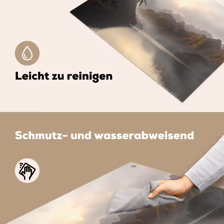 Bergen - Water - Mist - Natuur - Landschap Inductie beschemer met haakjes klein -ky-schoon-de