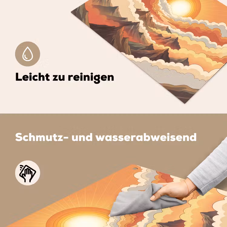 Bergen - Wolken - Natuur - Zonsopgang - Oranje Inductie beschemer met haakjes klein -ky-schoon-de