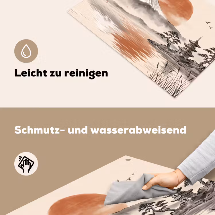 Bergtop - Meer - Bloesem Inductie beschemer met haakjes klein -ky-schoon-de