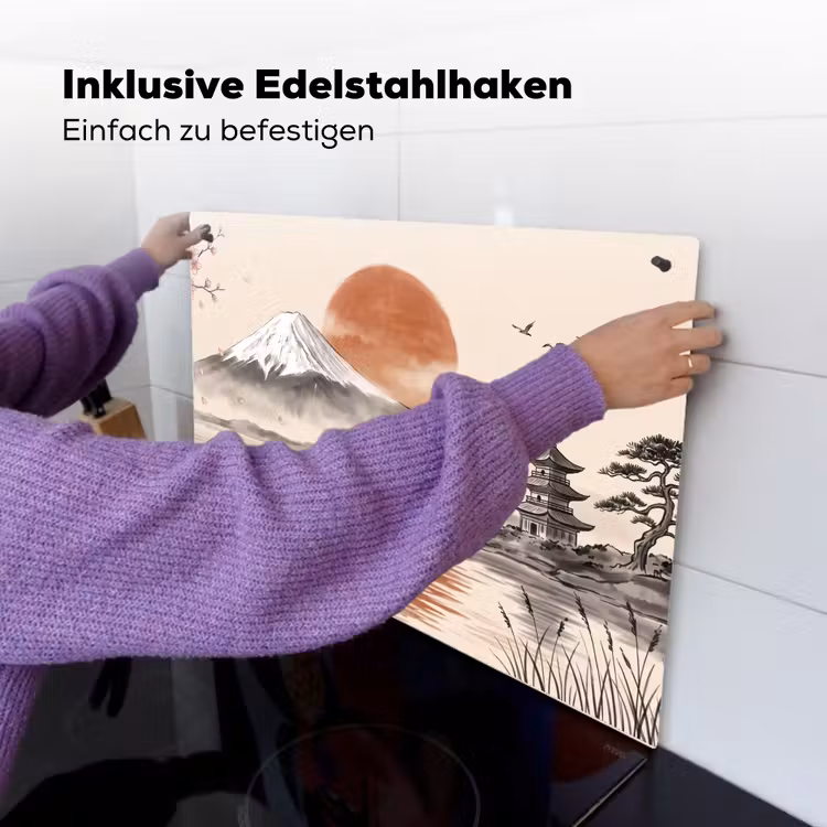 Bergtop - Meer - Bloesem Inductie beschemer met haakjes klein -ky-ophangen-de